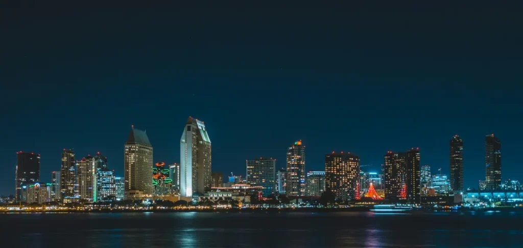 san Diego in night lights