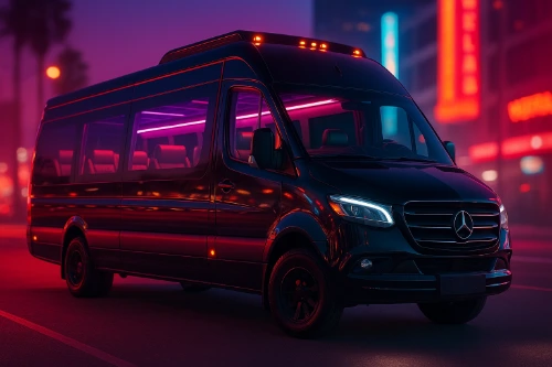 12-Passenger Mercedes Mini Limo Bus